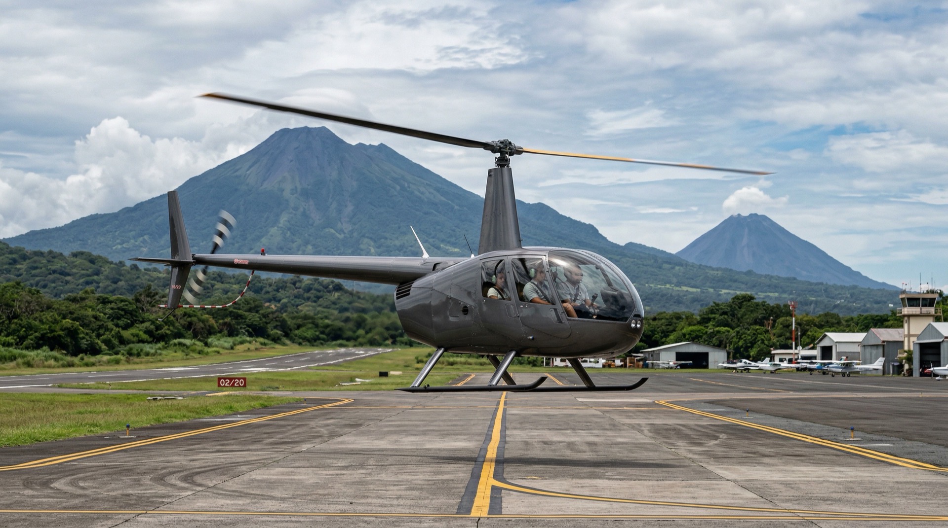 Robinson R44 helicopter used for flight training operations